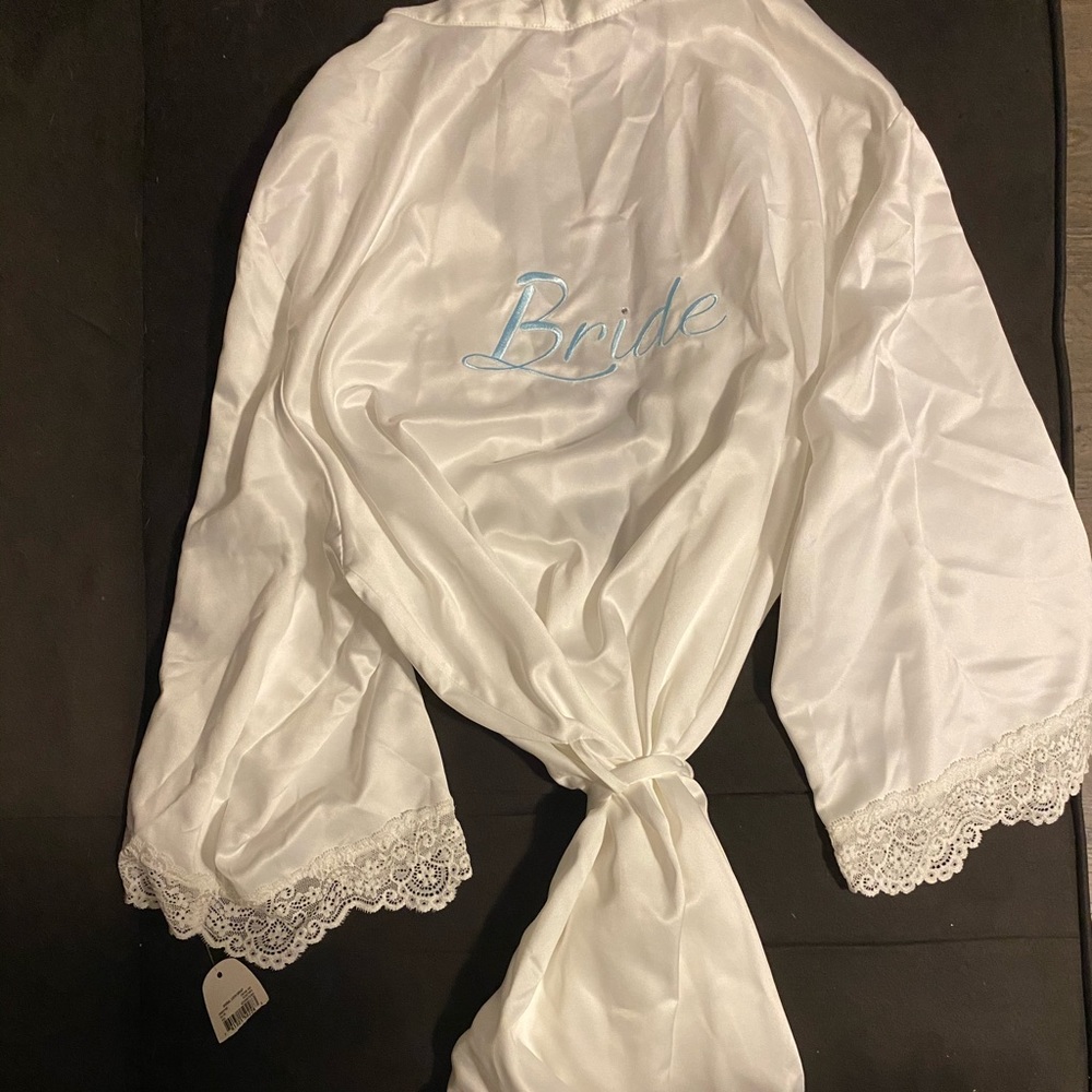 Satin bridal robe